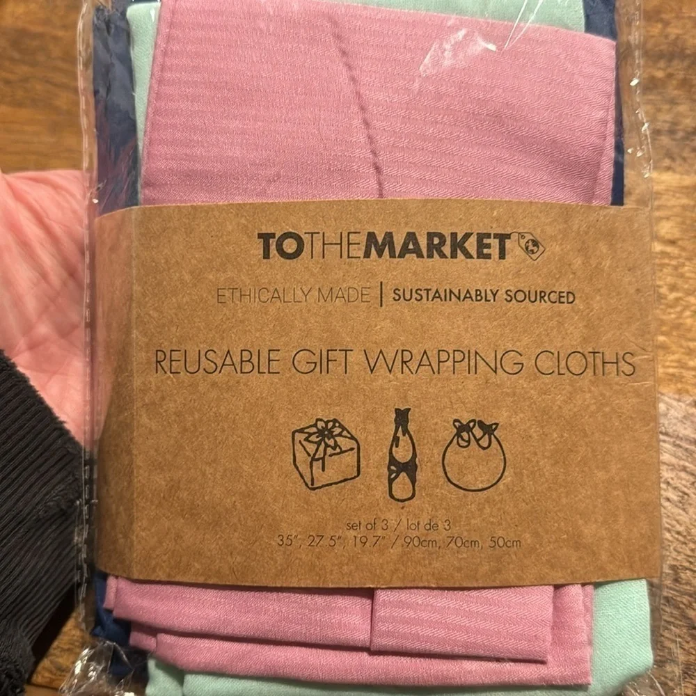Reusable Cloth Gift Wrap (3 Pack)